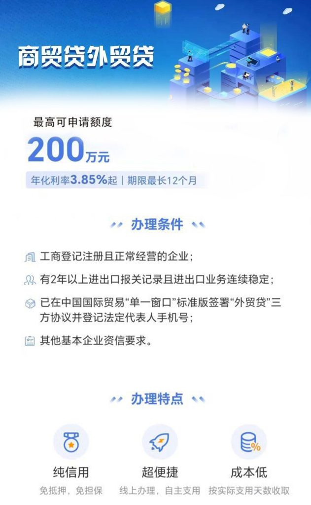 图片[1]⠂外贸贷，小微外贸企业专享贷款，最高可贷200万