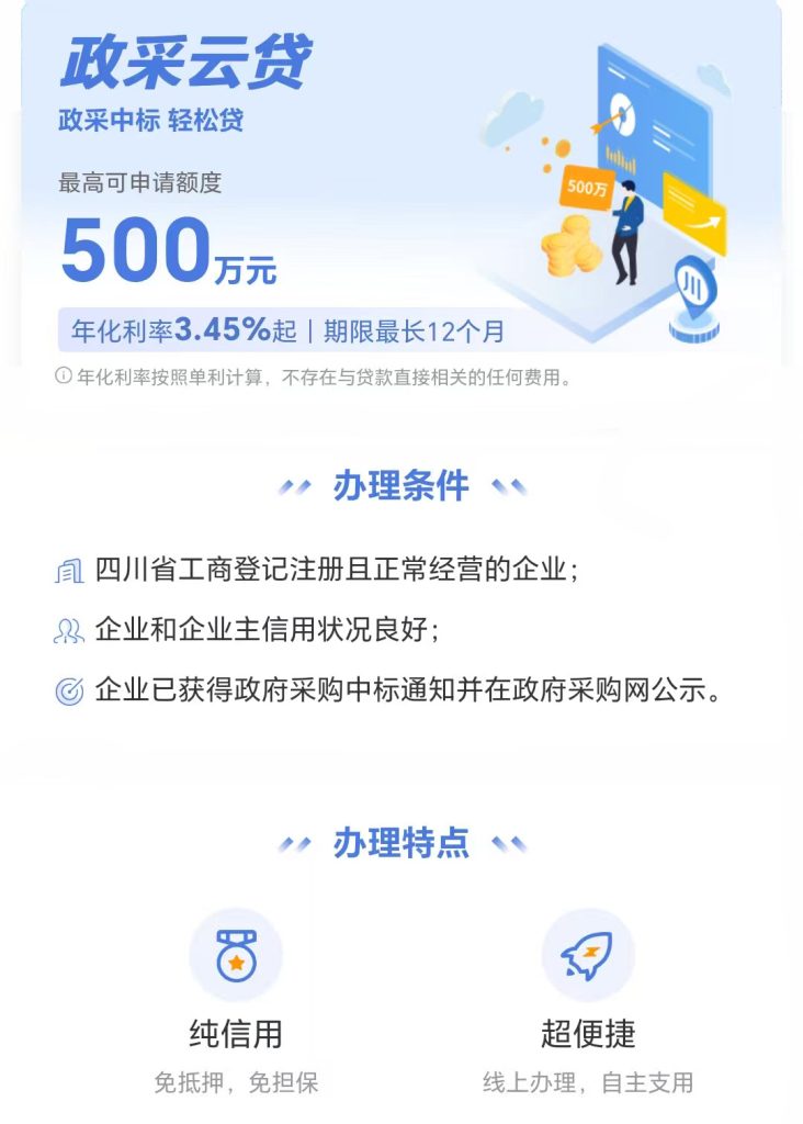 图片[1]⠂政采云贷，政采中标轻松贷，额度最高500万
