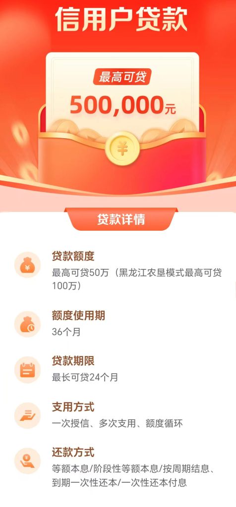 图片[1]⠂邮政银行农户贷款，优质农户专享信用贷款，额度最高50万